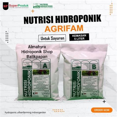 Jual Nutrisi Hidroponik Agrifam 5 Liter Sayur Daun Ab Mix Shopee