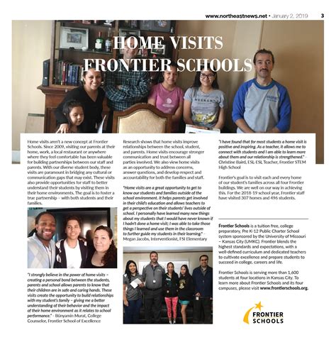 Home Visits Frontier Schools Northeast News