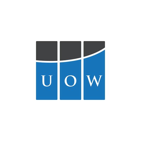 UOW letter logo design on white background. UOW creative initials letter logo concept. UOW ...