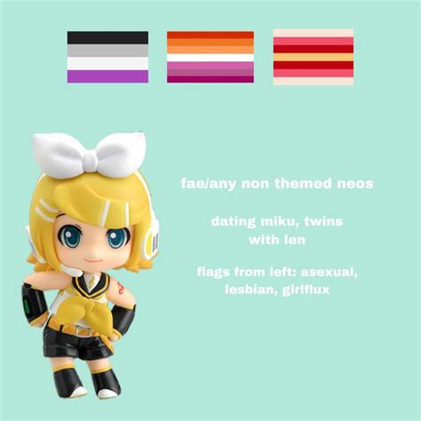 Rin Kagamine Vocaloid Lgbtq Hcs Lesbian Flag Headcanon Vocaloid