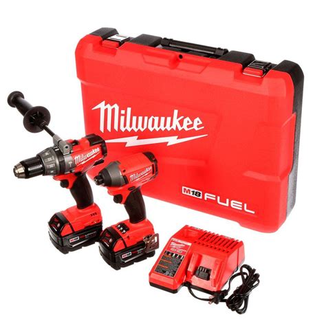 Milwaukee M18 FUEL 18-Volt Lithium-Ion Brushless Hammer Drill/Impact ...