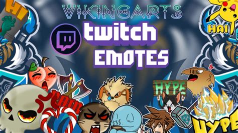 Create Custom Emotes For Your Twitch Channel By Vikingarts Fiverr