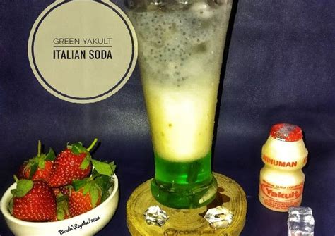 Resep Green Yakult Italian Soda Oleh Intan Zahra Al Arsyad Bunda