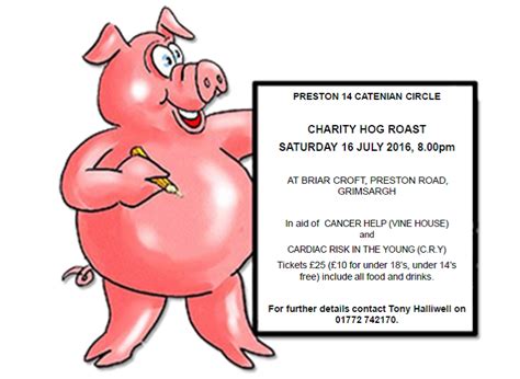 Charity Hog Roast Cancer Help Preston Ltd Offering Free And