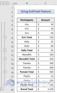 How To Summarize Data Without Pivot Table In Excel Exceldemy