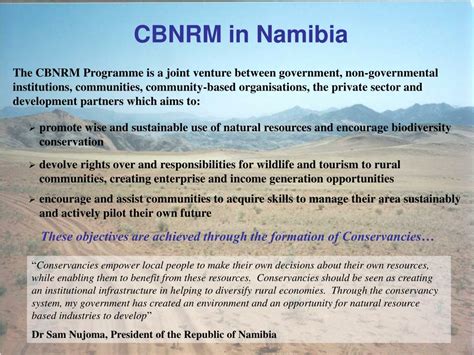 Ppt Community Based Natural Resource Management Cbnrm In Namibia The Conservancy Programme