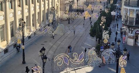 V Deo Primeras Pruebas Del Alumbrado Navide O En Sevilla