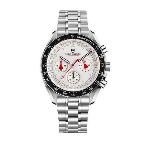 Pagani Design PD 1701 Moon White Speedmaster Chronograph Mens Watch