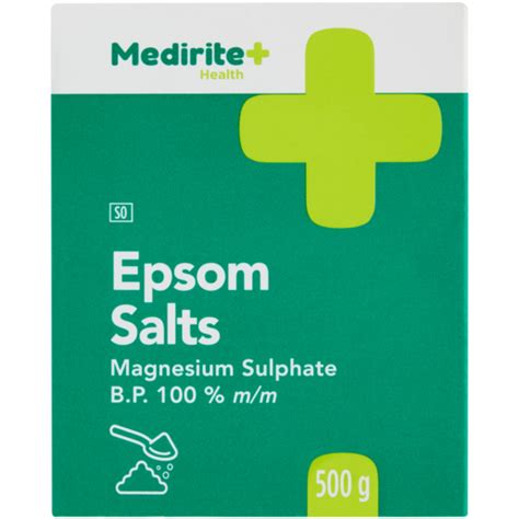 Medirite Epsom Salts 500g Bath Salts And Oils Bath Shower And Soap Toiletries Shoprite Za