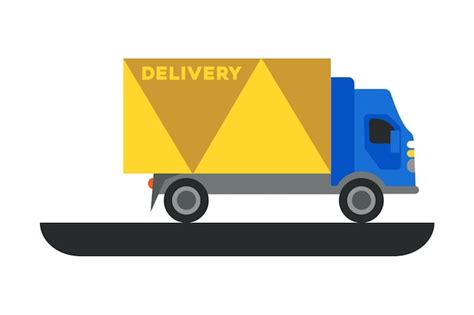 Premium Vector Courier Delivering Parcels Using Truck Freight