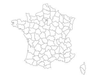 Map of the main roads french railway Royalty Free Vector