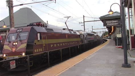 NJT PRR Heritage Unit ALP 46A 4636 Leads Train 7256 Into Aberdeen