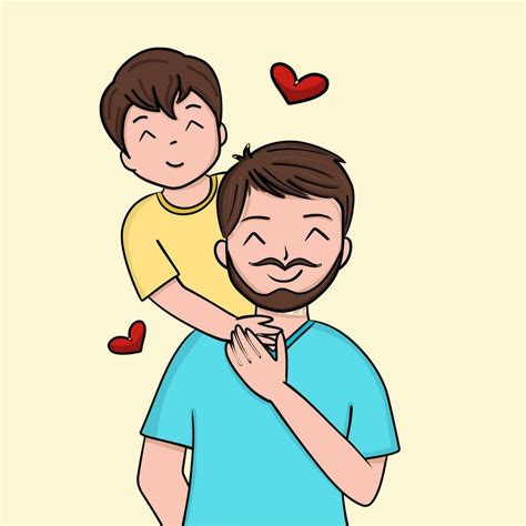 padre y hijo dibujo ilustración 27501844 Vector en Vecteezy