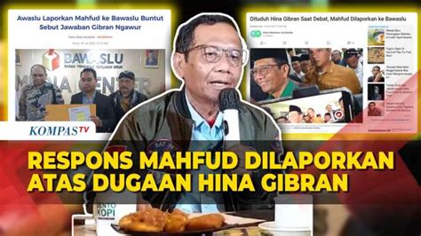 Mahfud Blak Blakan Usai Dilaporkan Awaslu Atas Dugaan Hina Gibran