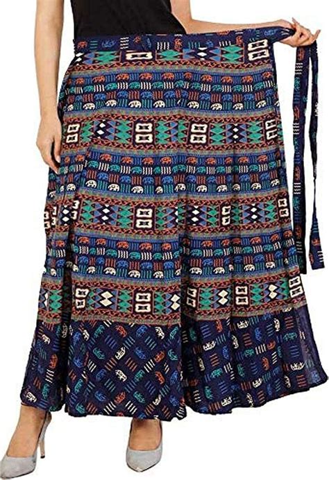 Kanika Fashion Cotton Wrap Around Western Type Long Skirt Size Free