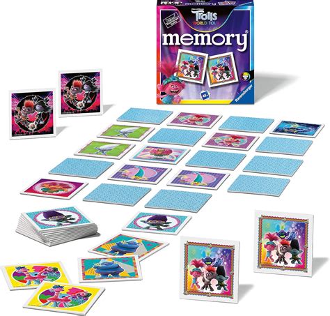 Ravensburger Trolls 2 World Tour Mini Memory Matching Picture Snap ...