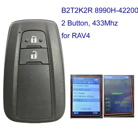 MK190170 2 Button 312MHz ASK Smart Key For T Oyota Vitz Ractis IST 2005