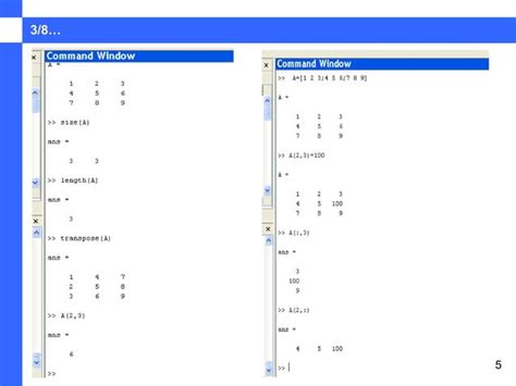 Chapter 3 Commands At MATLAB Command Window PPT