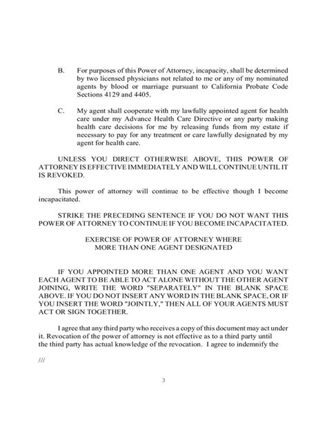 Uniform Statutory Form Power Of Attorney California Fillable