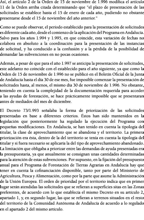 EL PROGRAMA DE FORESTACIÓN DE TIERRAS AGRÍCOLAS EN ANDALUCÍA