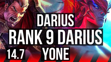 DARIUS Vs YONE TOP Legendary 13 3 8 500 Games Rank 9 Darius