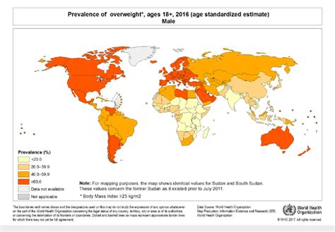 Obesity Map Of The World - Allina Madeline