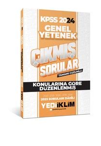 Yediiklim Yayınları 2024 KPSS Lisans Genel Yetenek Konularına Göre