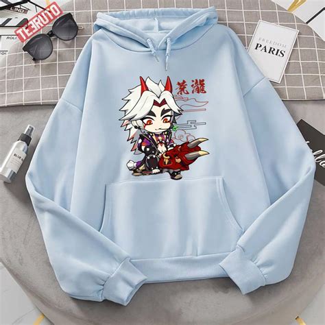 Chibi Design Genshin Impact Arataki Itto Unisex Hoodie Teeruto