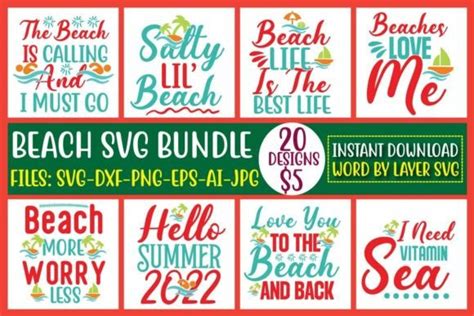 Beach Svg Bundle Vol3 Bundle · Creative Fabrica