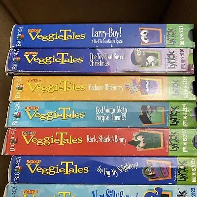 Lot Of Veggie Tales Vhs Tapes Larry Boy Grelly Usa