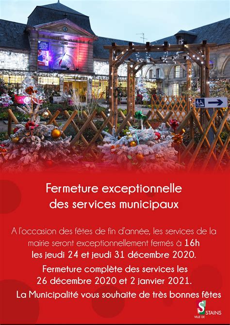 Fermeture Exceptionnelle Des Services Municipaux Ville De Stains