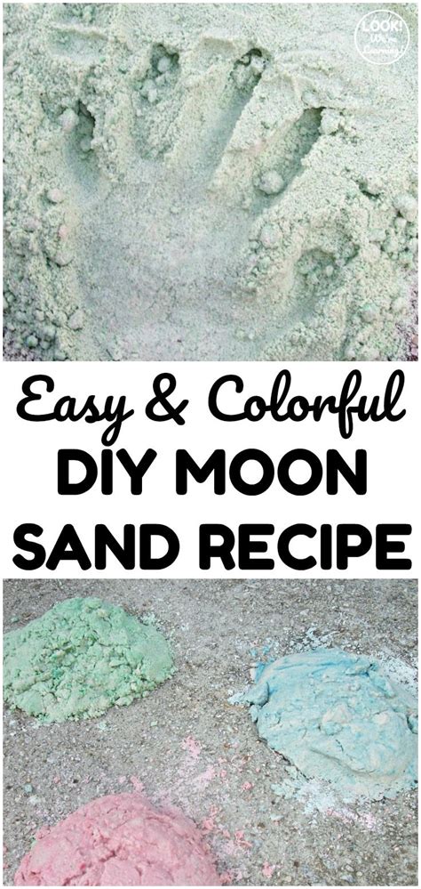 DIY Colored Moon Sand Recipe - Look! We're Learning! | Recipe | Moon ...