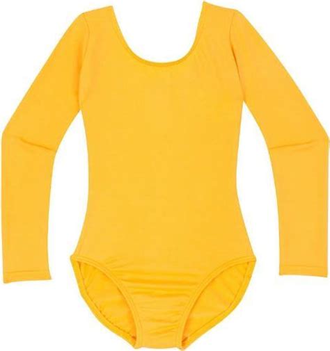 Gold Yellow Girls Long Sleeve Ballet Dance Leotard The Leotard Boutique