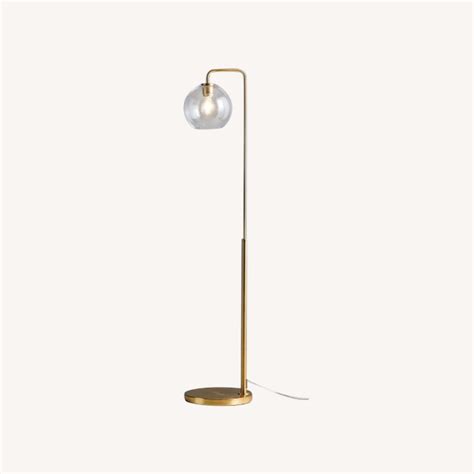 West Elm Sculptural Glass Globe Floor Lamp AptDeco