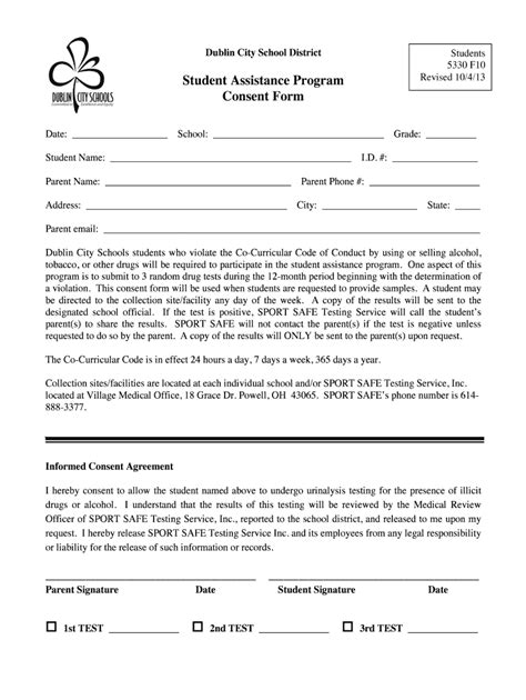 F Studentassistanceprogramconsentform Doc Fill Out Sign Online