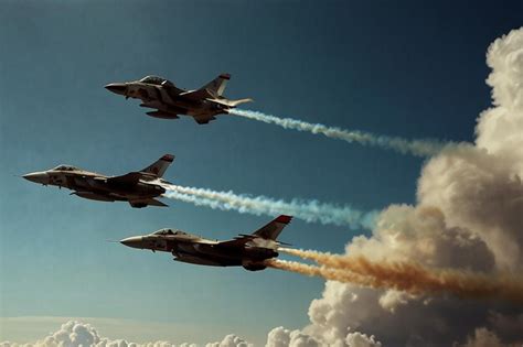 Premium Photo | Aerial Dogfight Fighter Jets in Combat