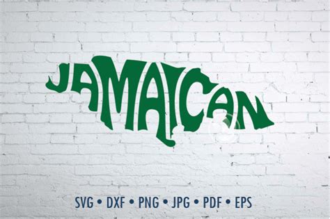 Jamaican Word Art In Map Shape Jamaica Svg Dxf Eps Png  Cut File