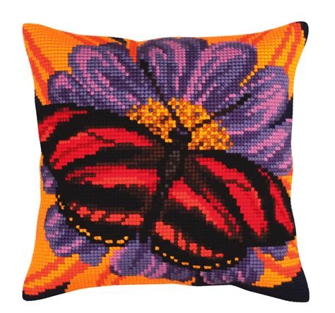 Cushion Cross Stitch Kit Butterfly Collection D Art Collection D