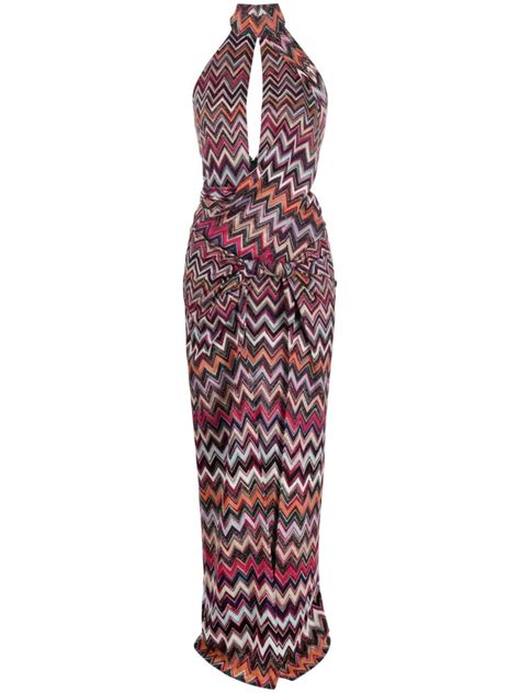 Missoni Neckholder Kleid Mit Glitter Print Farfetch