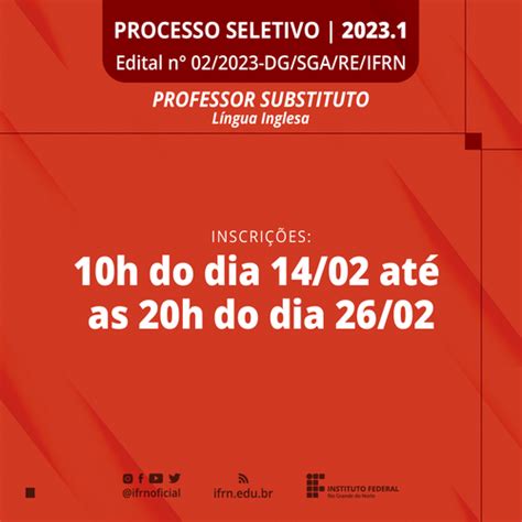 IFRN realiza processo seletivo para professor substituto de Língua