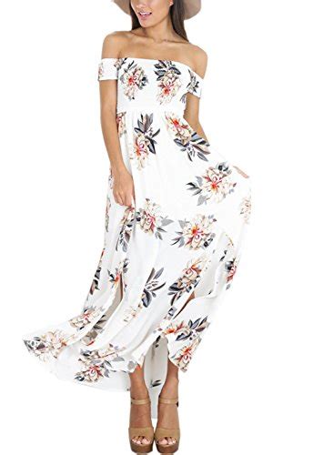 Yidarton Femme Robe De Plage T Longue Sexy Boho Paules Nue Robe