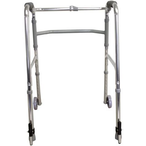 Folding Walker With Wheels Push Down Brakes Winfar Mobility