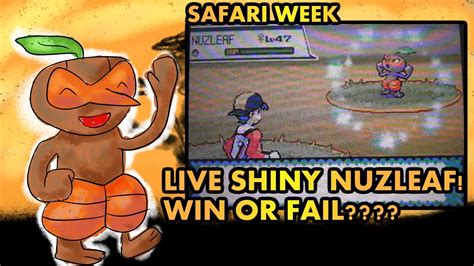 Safari Week Live Shiny Nuzleaf On Heart Gold After Res