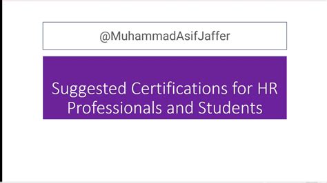 Recommended Sap Certifications For Hr Professionals Youtube