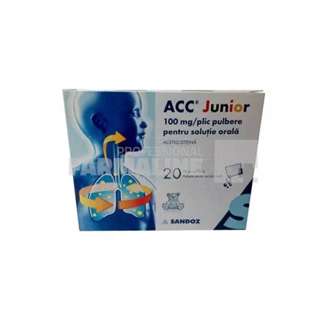 Acc Junior 100 Mg Pulbere Pentru Solutie Orala 20 Plicuri La Pret Mic