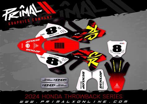 Throwback Honda Series Motocross Graphics Kit Primal Gfx Co Signs