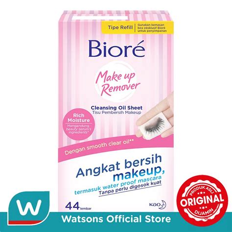 Biore Makeup Remover Cleansing Oil Sheet Refill 44 Sheet Lazada Indonesia