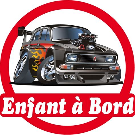 Sticker Enfant Bord Voiture X Cm