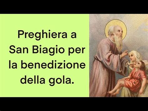 Preghiera A San Biagio Per La Benedizione Della Gola YouTube