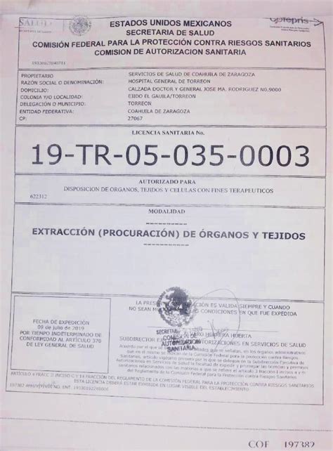 Hospital General De Torre N Con Licencia Para Procurar Rganos